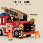 Le Toy Van Wooden Fire Engine with Firefighters