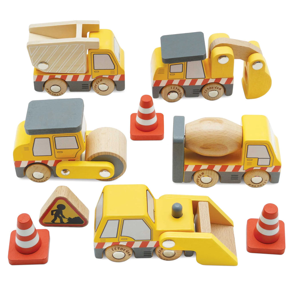 Le Toy Van Wooden Construction Toy Cars, Trucks & Diggers