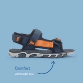 Trekker Navy rip-tape sporty kids sandal