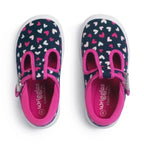 Start-Rite Tbar Wriggles Navy/Pink Hearts