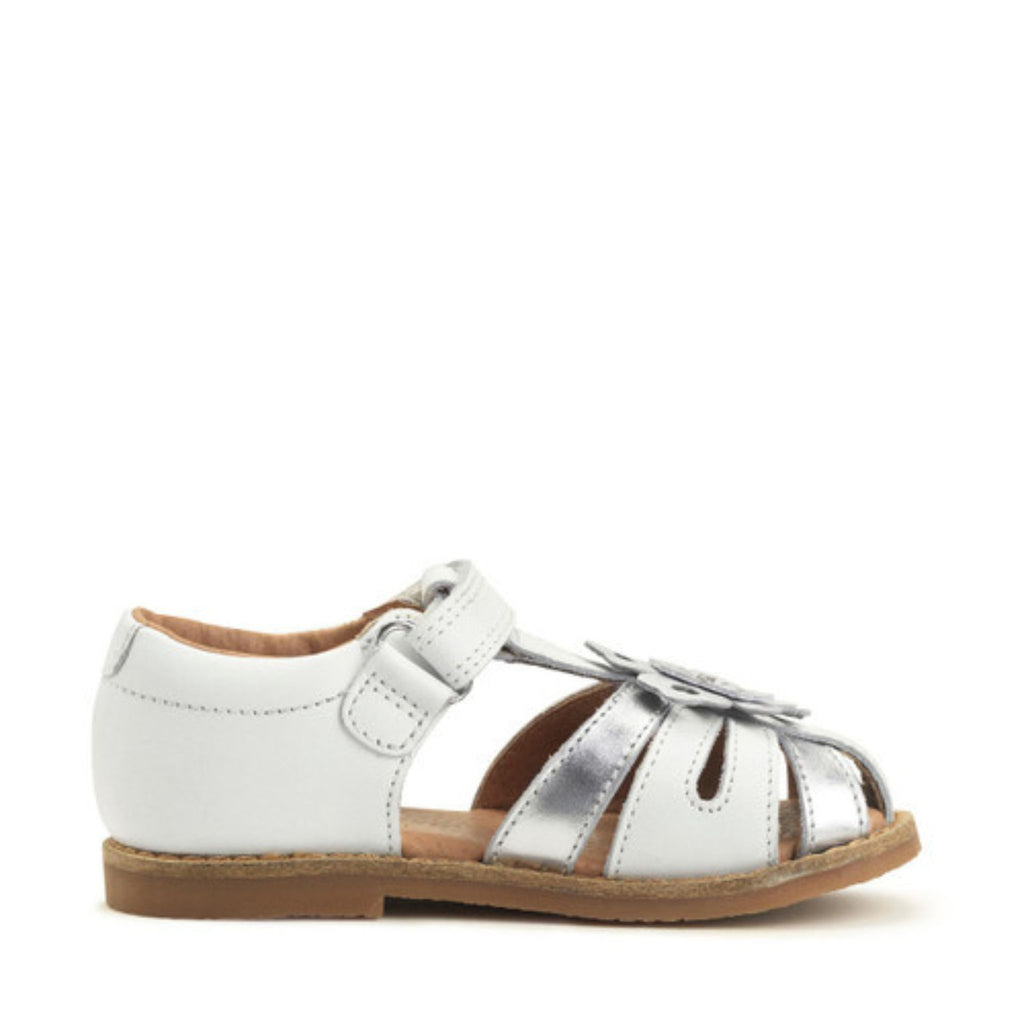 Startrite Closed Toe Flora Sandals White Silver