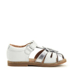 Startrite Closed Toe Flora Sandals White Silver