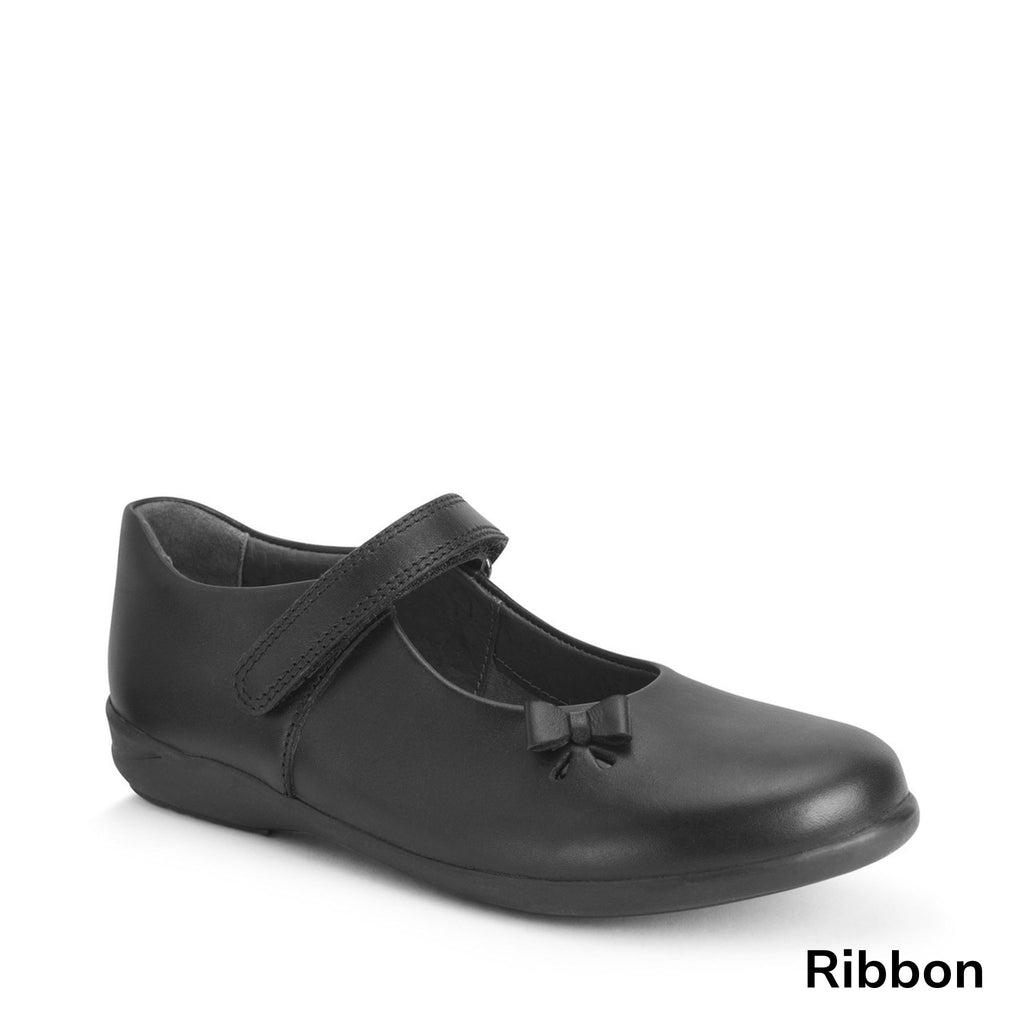 Start-Rite, Ribbon Black Leather School Shoe