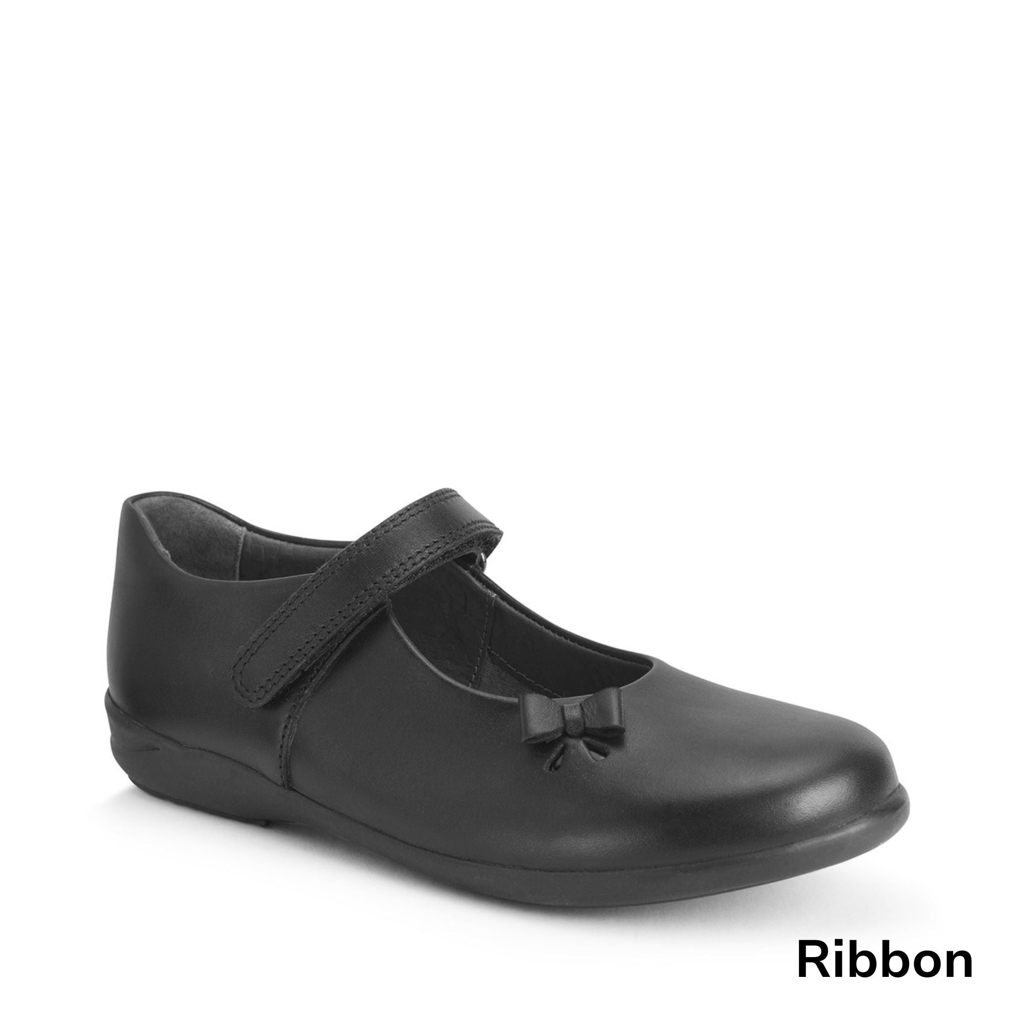 Start-Rite, Ribbon Black Leather School Shoe