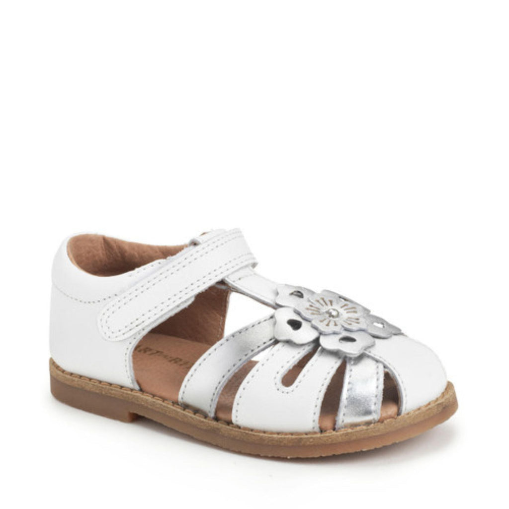Startrite Closed Toe Flora Sandals White Silver