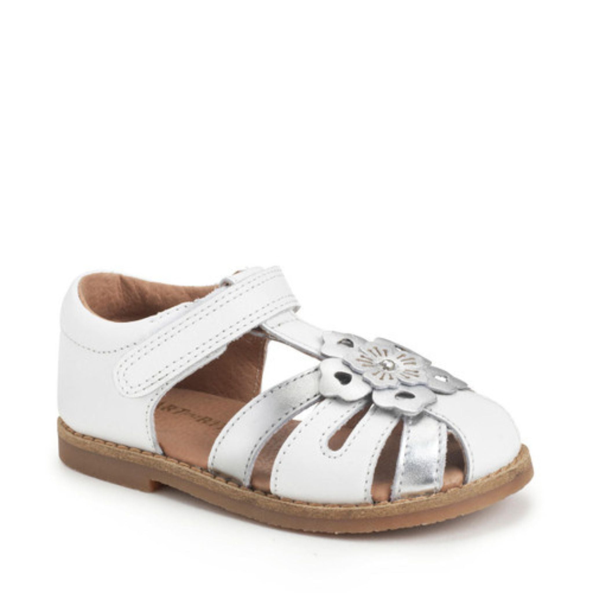 Startrite Closed Toe Flora Sandals White Silver