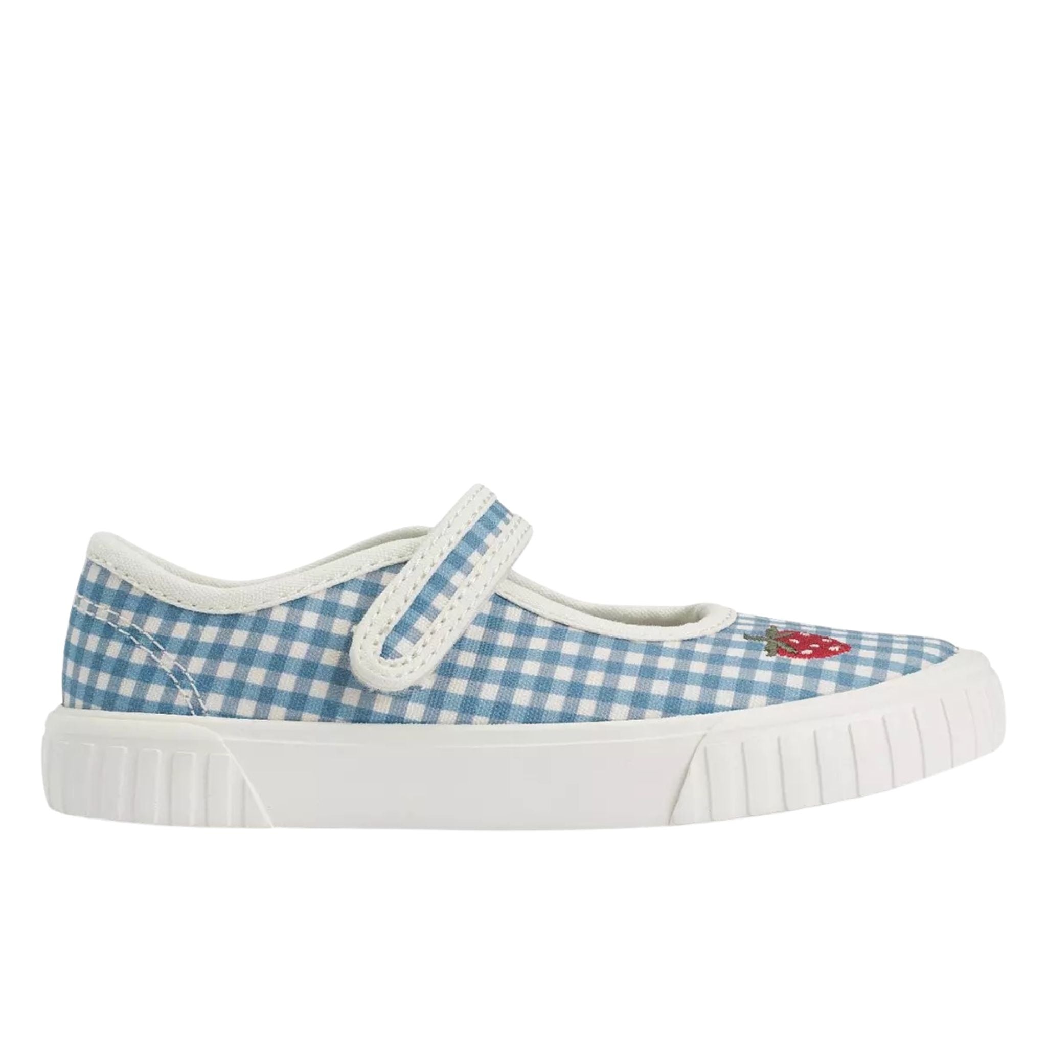 Start-Rite Lemonade Denim Blue Gingham Canvas