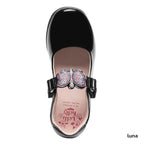 Lelli Kelly Luna Black Patent Rainbow Butterfly