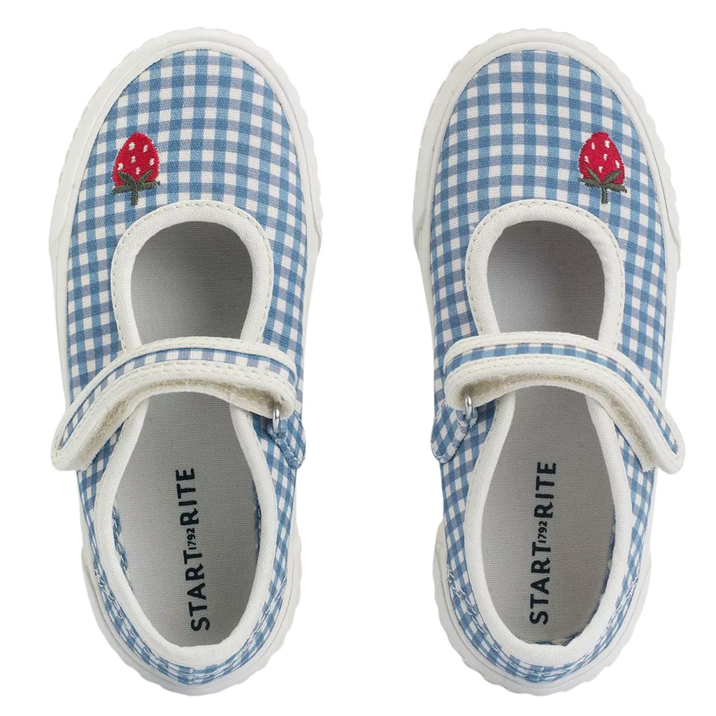 Start-Rite Lemonade Denim Blue Gingham Canvas