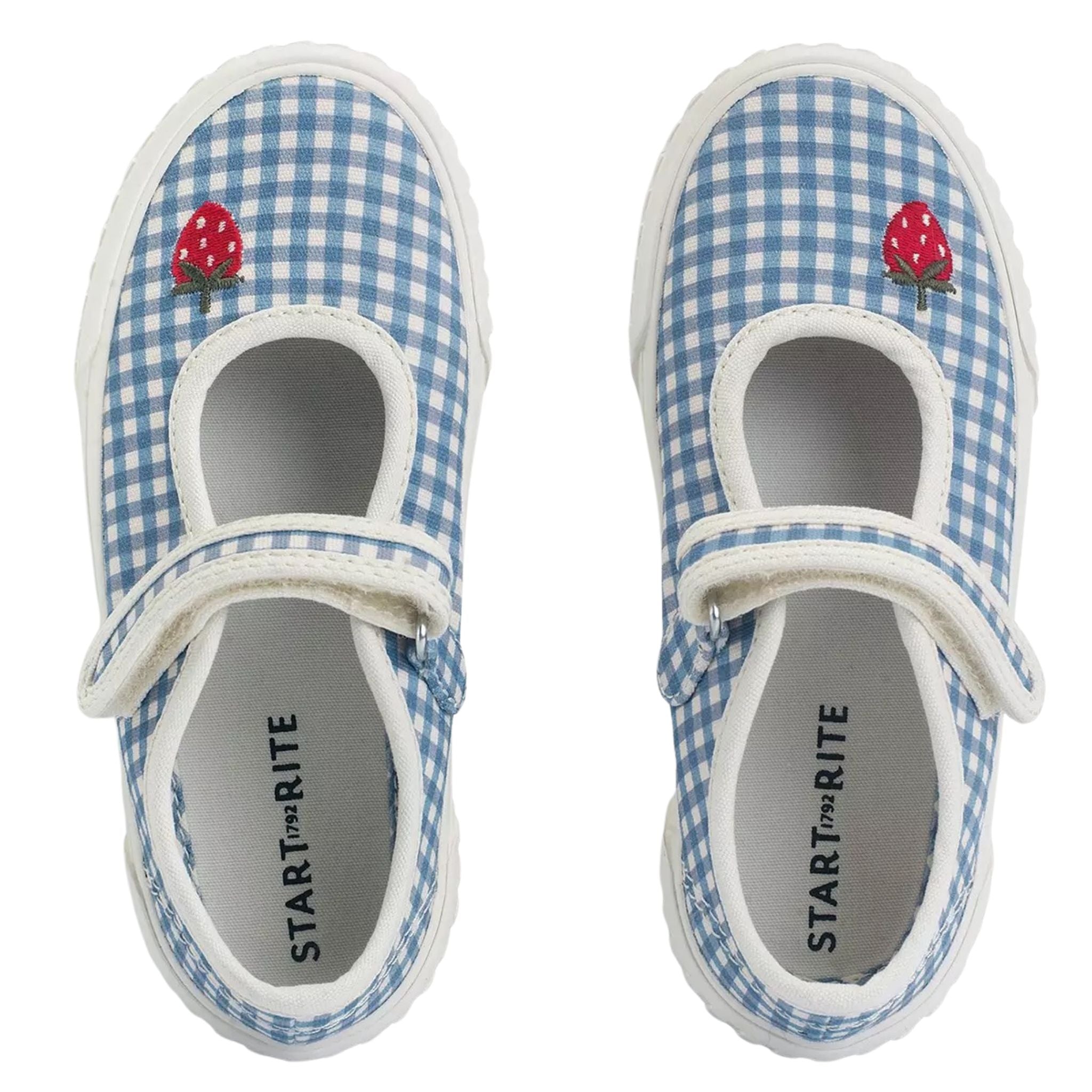 Start-Rite Lemonade Denim Blue Gingham Canvas