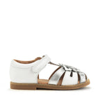 Startrite Closed Toe Flora Sandals White Silver