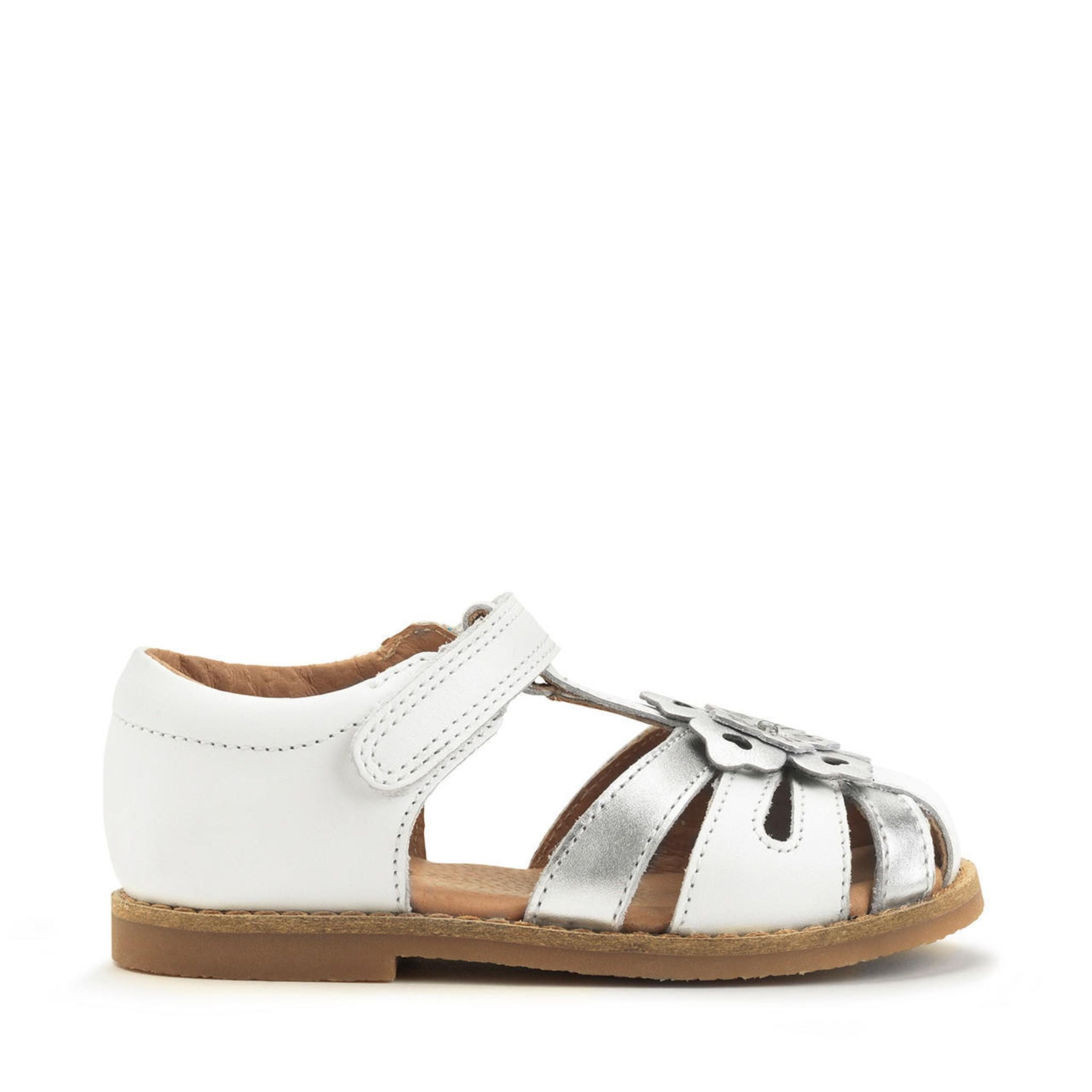 Startrite Closed Toe Flora Sandals White Silver