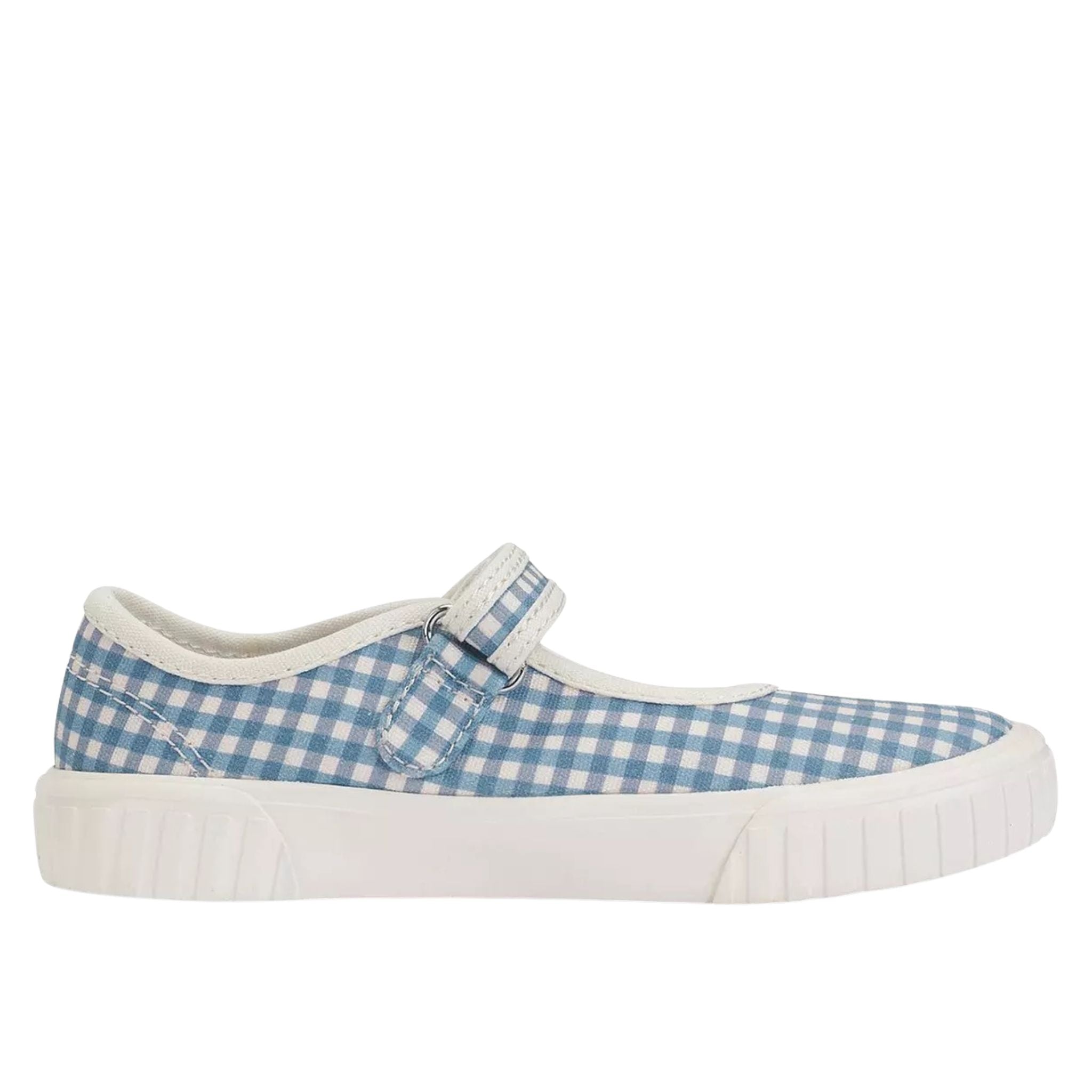 Start-Rite Lemonade Denim Blue Gingham Canvas
