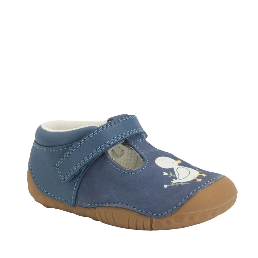 Start-Rite Squish Denim Blue Leather Nubuck Duck