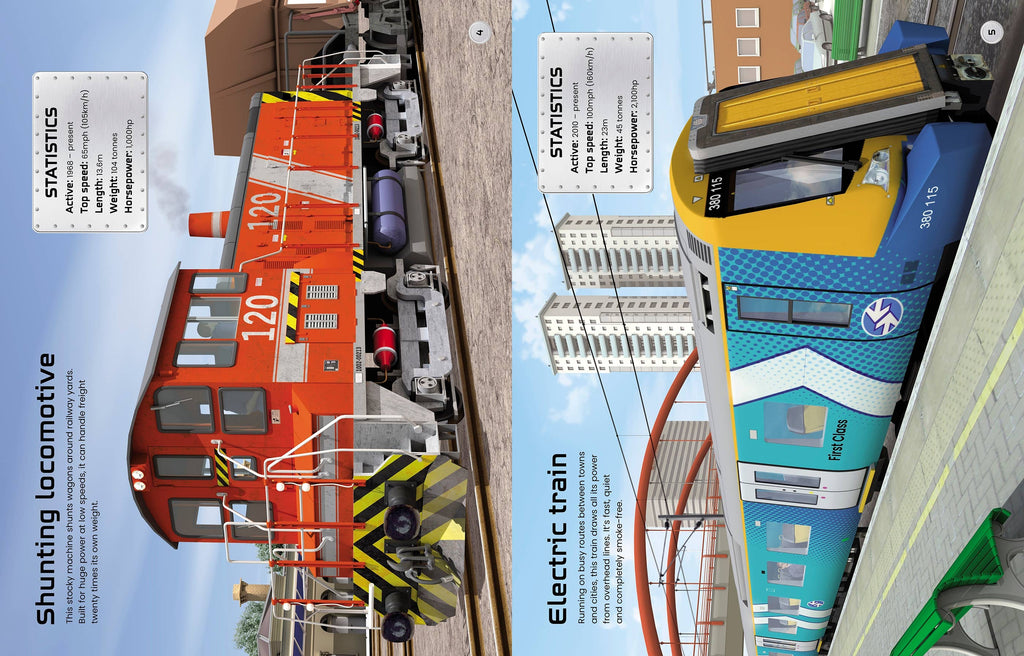 Usborne Railway Museum Build Your Own Trains Sticker Book