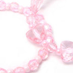 Card Of 2 Stretch Pink Beaded Bracelets
