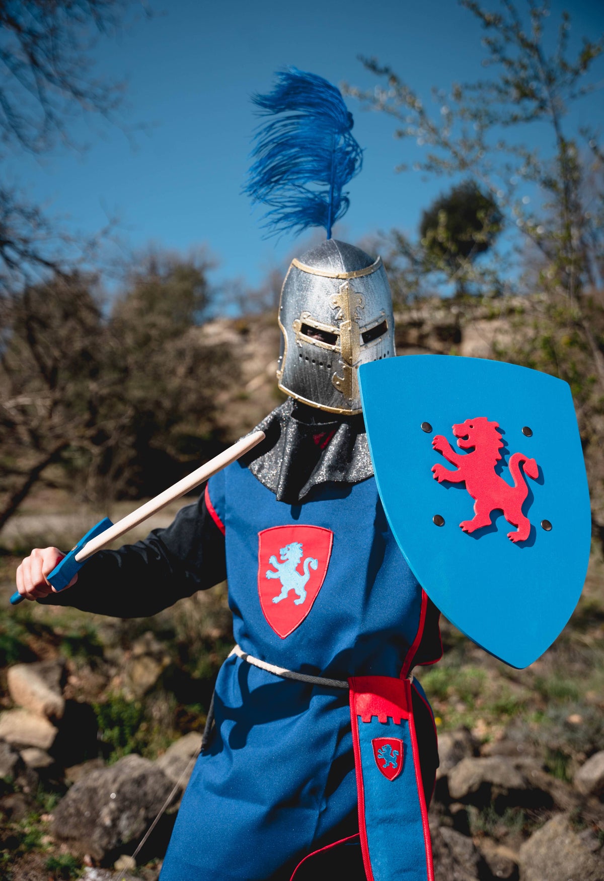 SHIELD KAMELOT BLUE WITH LION S - ST533
