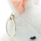 Large White Bunny Keyring 15cm