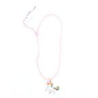 Beaded Necklace With Unicorn Pendant