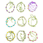 LEAF AND FLOWER CROWN - ST605: 2. Pink