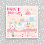 Happy 1st Birthday Card Pink Molly Mae