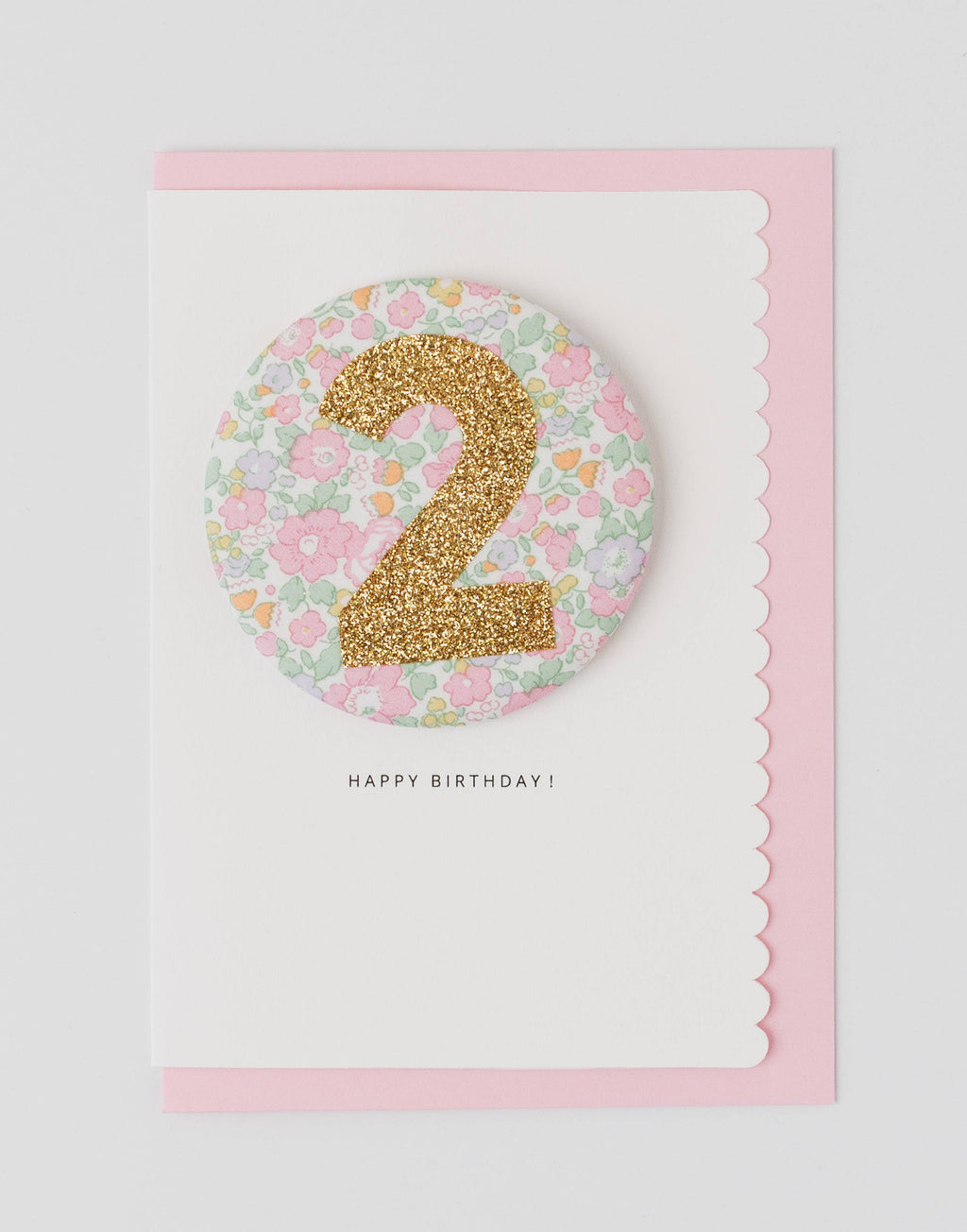 Birthday Badge Age 2 - Liberty Betsy Ann Fabric