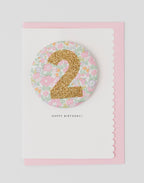 Birthday Badge Age 2 - Liberty Betsy Ann Fabric