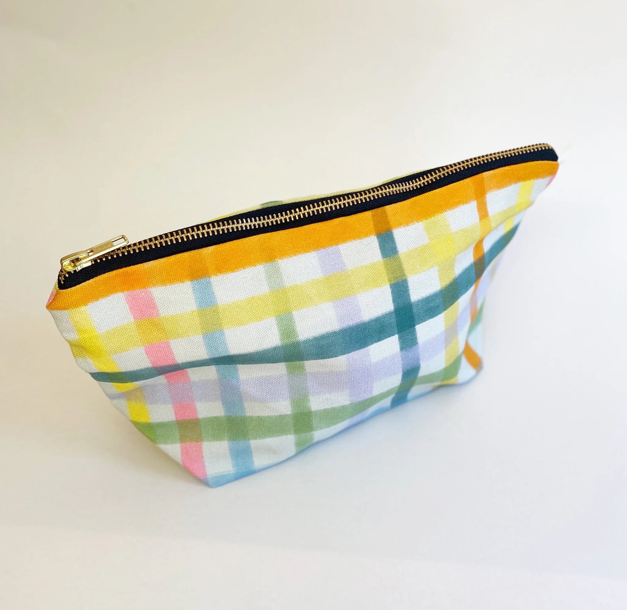 Plewsy Bright Check Cosmetic Bag