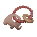 Jumini Elephant Teether Beads, Pink Haze