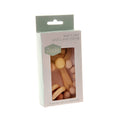 Ziggle Wooden teether and rattle in blush
