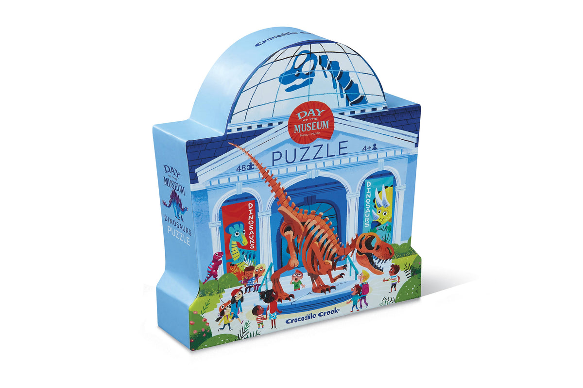 Crocodile Creek 48-pc Shaped Box Day at the Dinosaur Museum