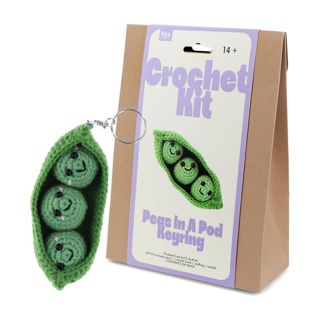 Rex London Crochet keyring kit Peas in a pod