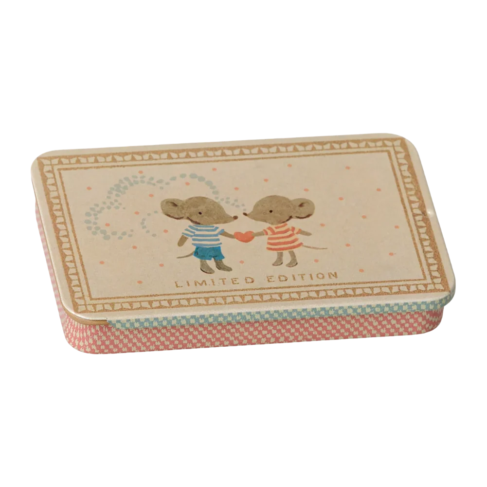Maileg Mouse Metal Box with Sliding Lid, Limited Edition