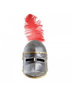 DOG FACE HELMET + FEATHER - ST937F: RED
