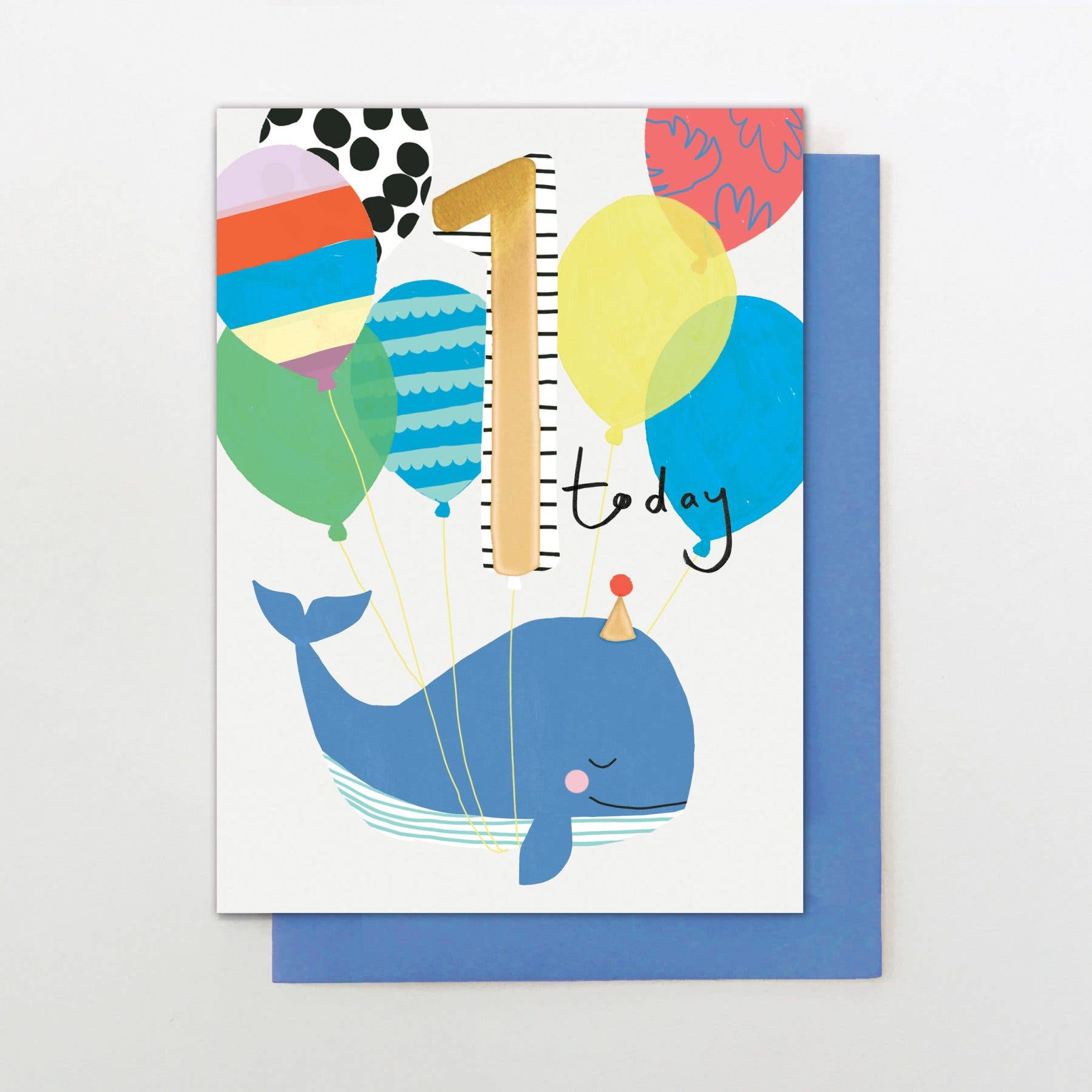 Birthday Card Age 1 Whale