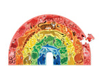 Crocodile Creek 100 Pc Shaped Box  Puzzles/Rainbow Animals