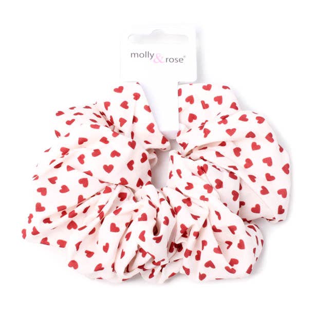 Heart and Cherry print scrunchies.