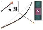 BOW RUSTIK SUEDE HANDLE S + 3 CORK TIP ARROWS - ST454F: RED