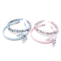 Card of 2 Floral fabric covered alicebands