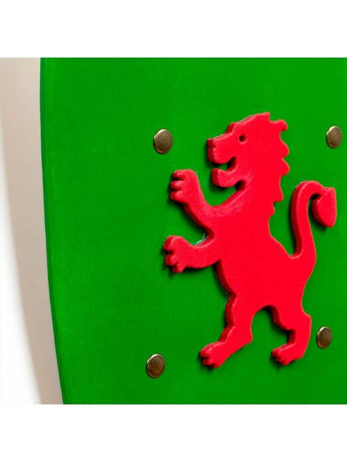 SHIELD KAMELOT GREEN WITH LION S - ST536
