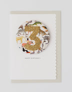 Birthday Badge Age 3 - Liberty Queue for the Zoo Fabric