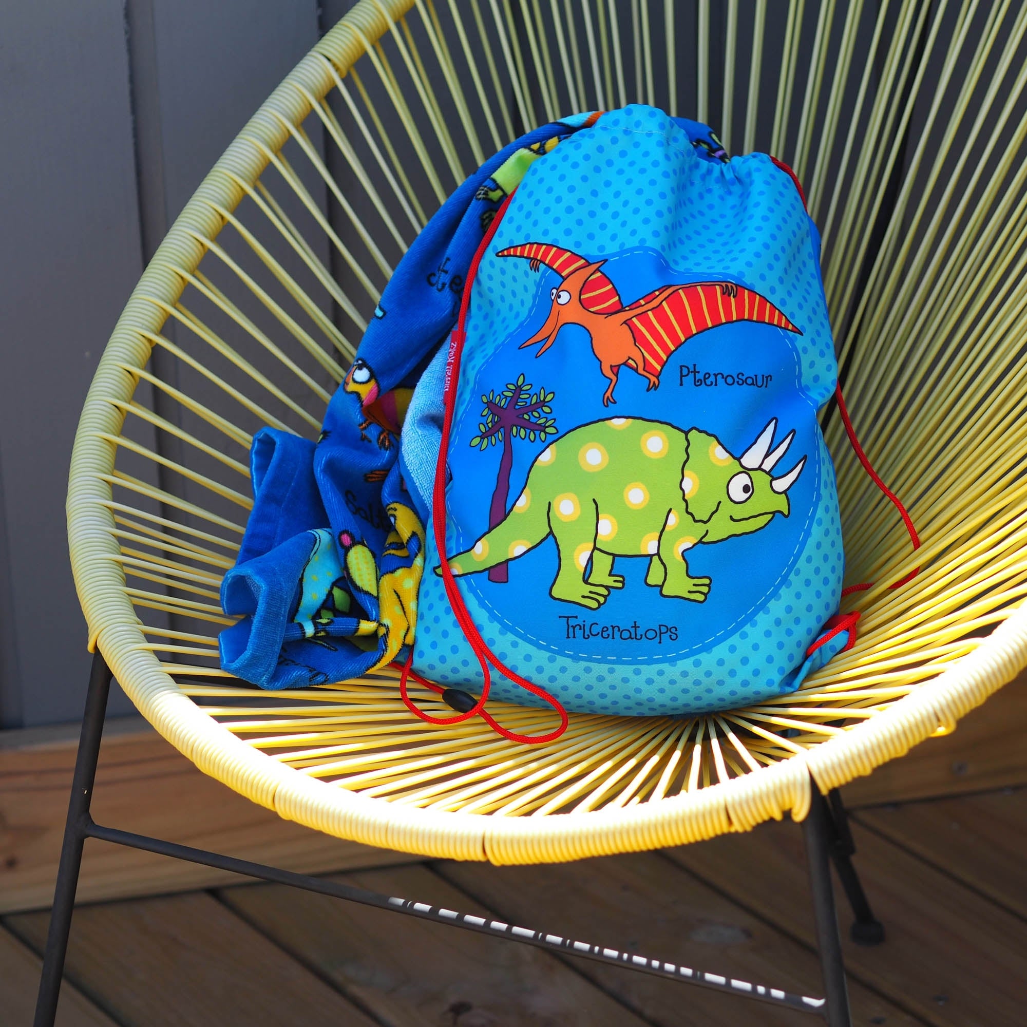 Tyrrell Katz dino drawstring bag