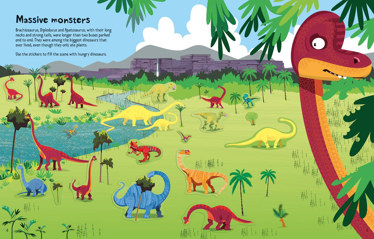 Usborne Big Dinosaur Sticker Book – for Ages 5-7