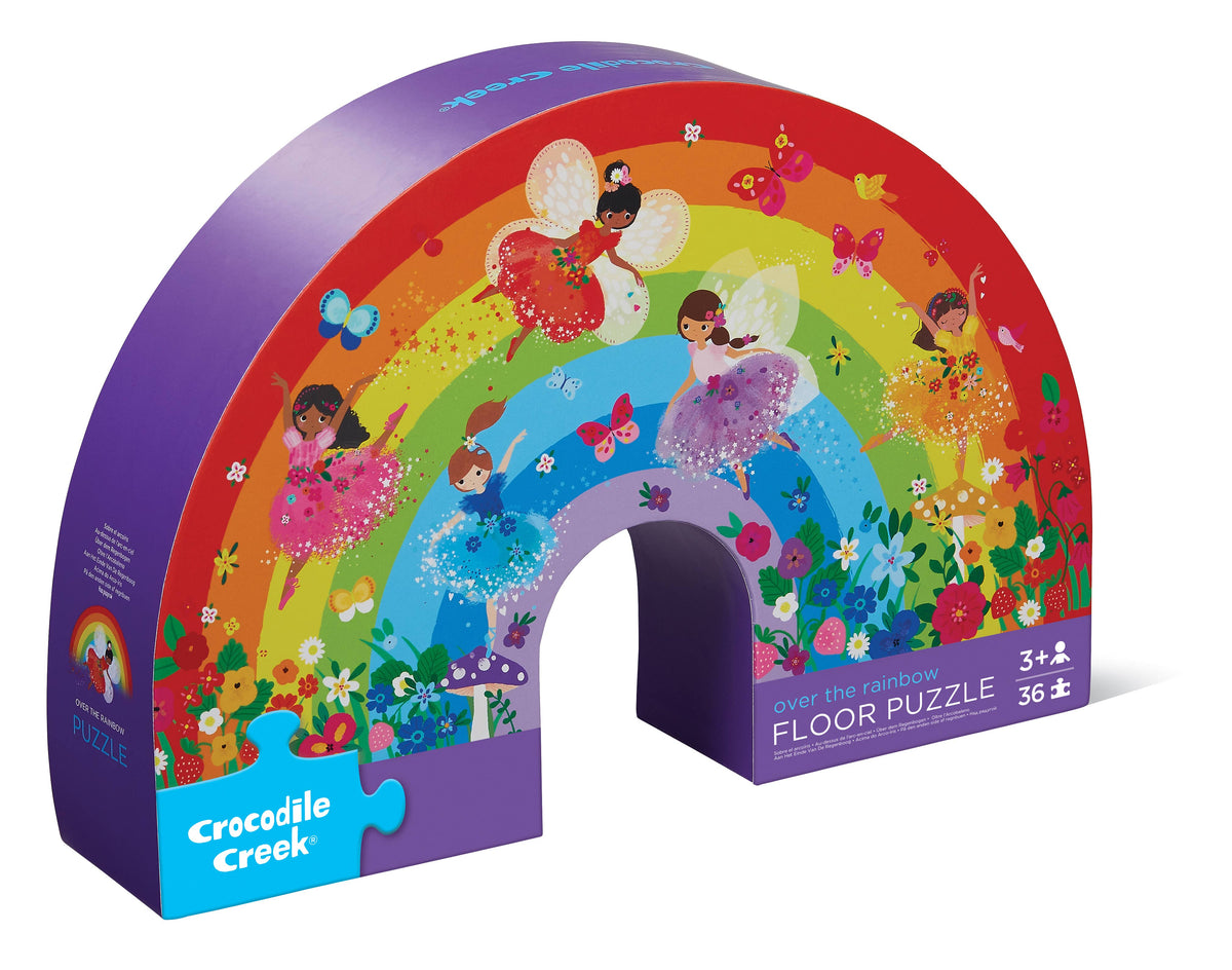 Crocodile Creek 36 Piece Shaped Box Puzzles Over The Rainbow