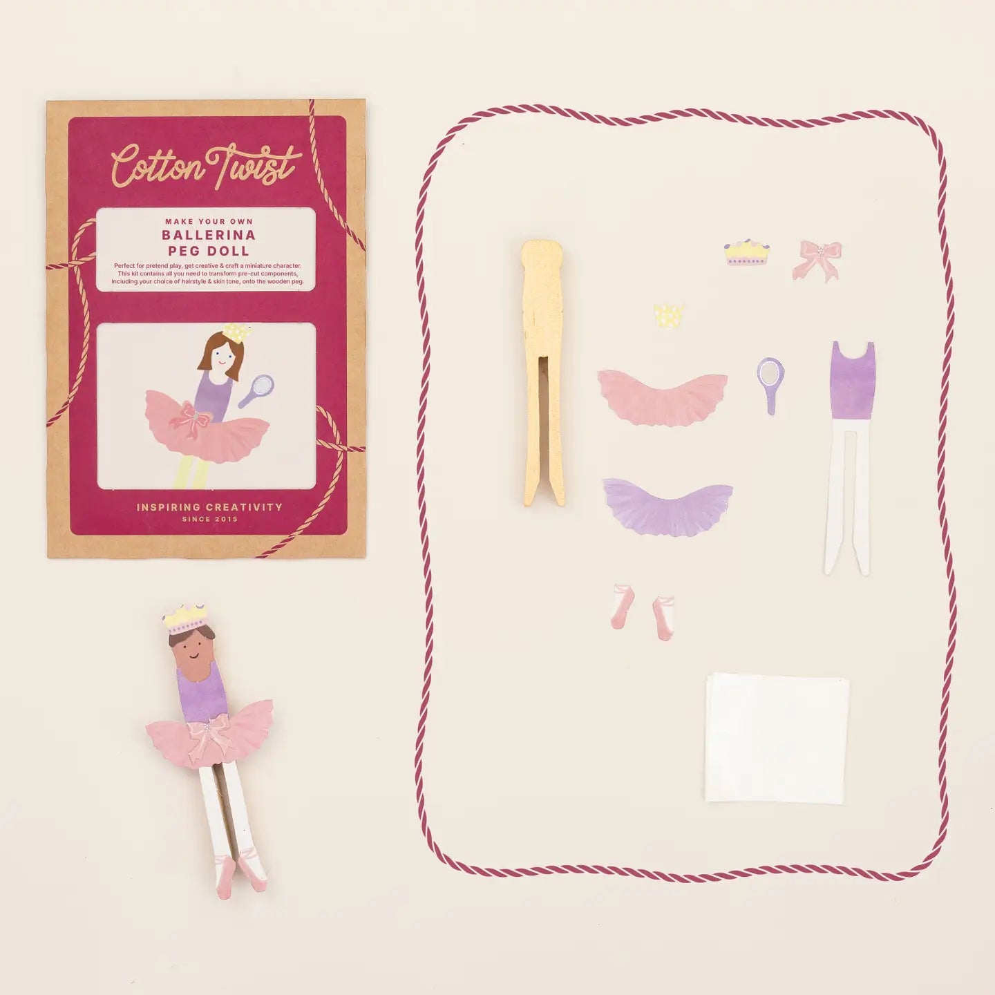 Cotton Twist Make Your Own Ballerina Peg Doll