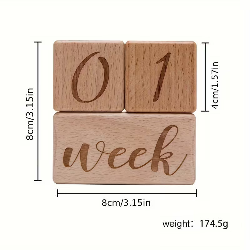 Wooden Milestone Cubes