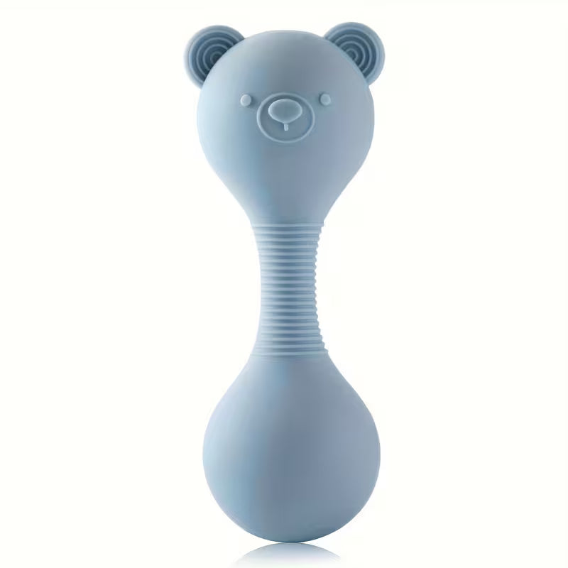 Silicone Baby Rattle- Blue Bear