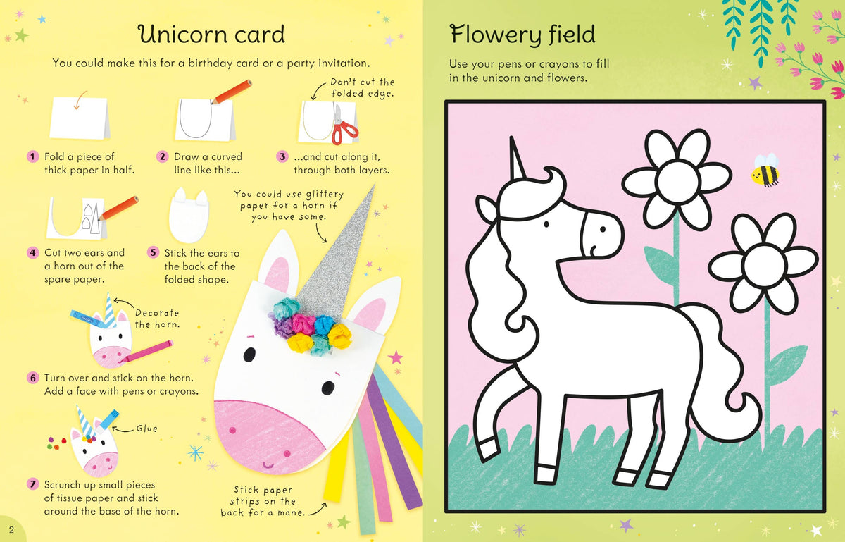 Usborne Unicorn Things to Make and Do – Picture Book for Ages 3-6