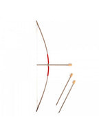 BOW RUSTIK SUEDE HANDLE S + 3 CORK TIP ARROWS - ST454F: RED