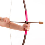 BOW RUSTIK SUEDE HANDLE S + 3 CORK TIP ARROWS - ST454F: RED